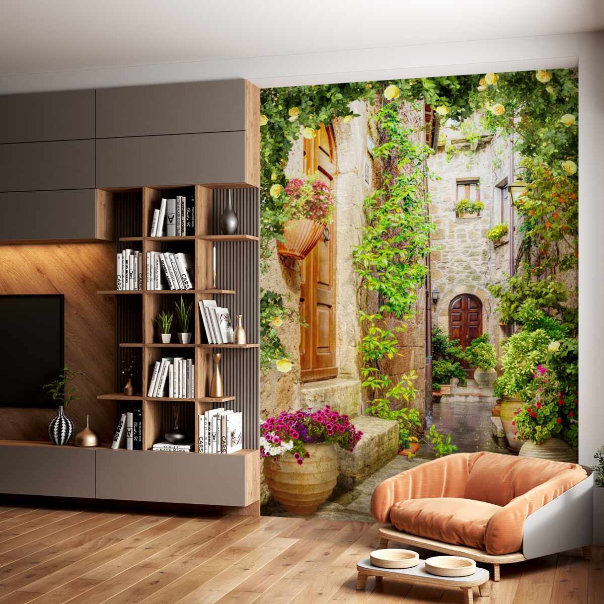 Fototapeta bardzo wąska ulica w mieście