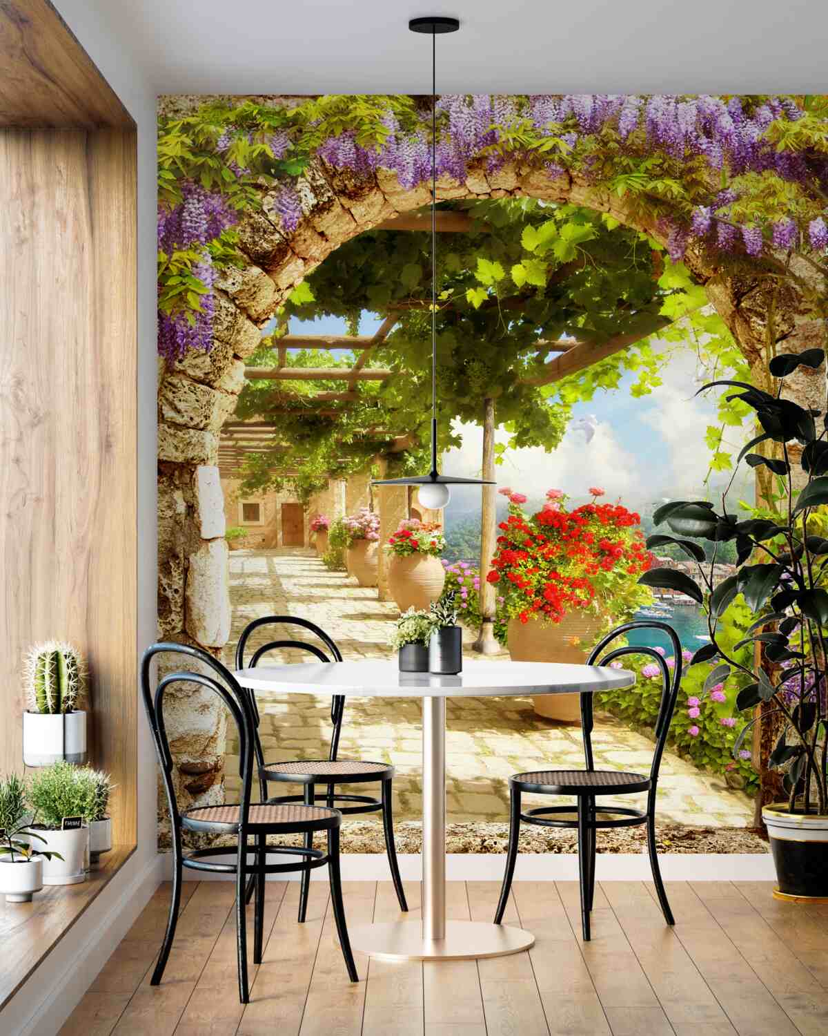 Fototapeta cały taras jest w rozkwicie