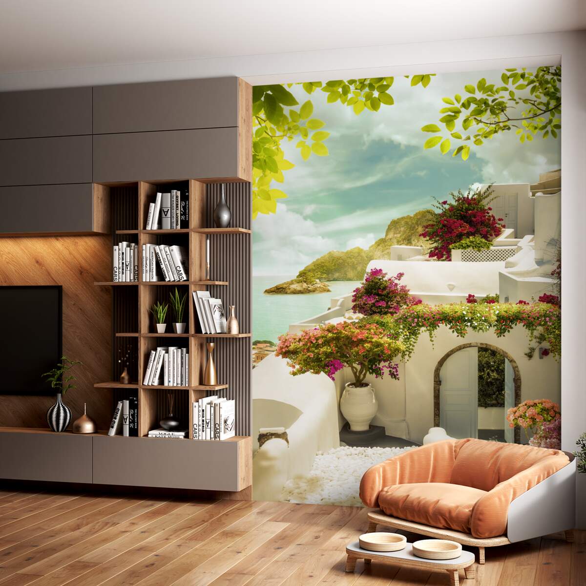 Fototapeta biała grecka architektura