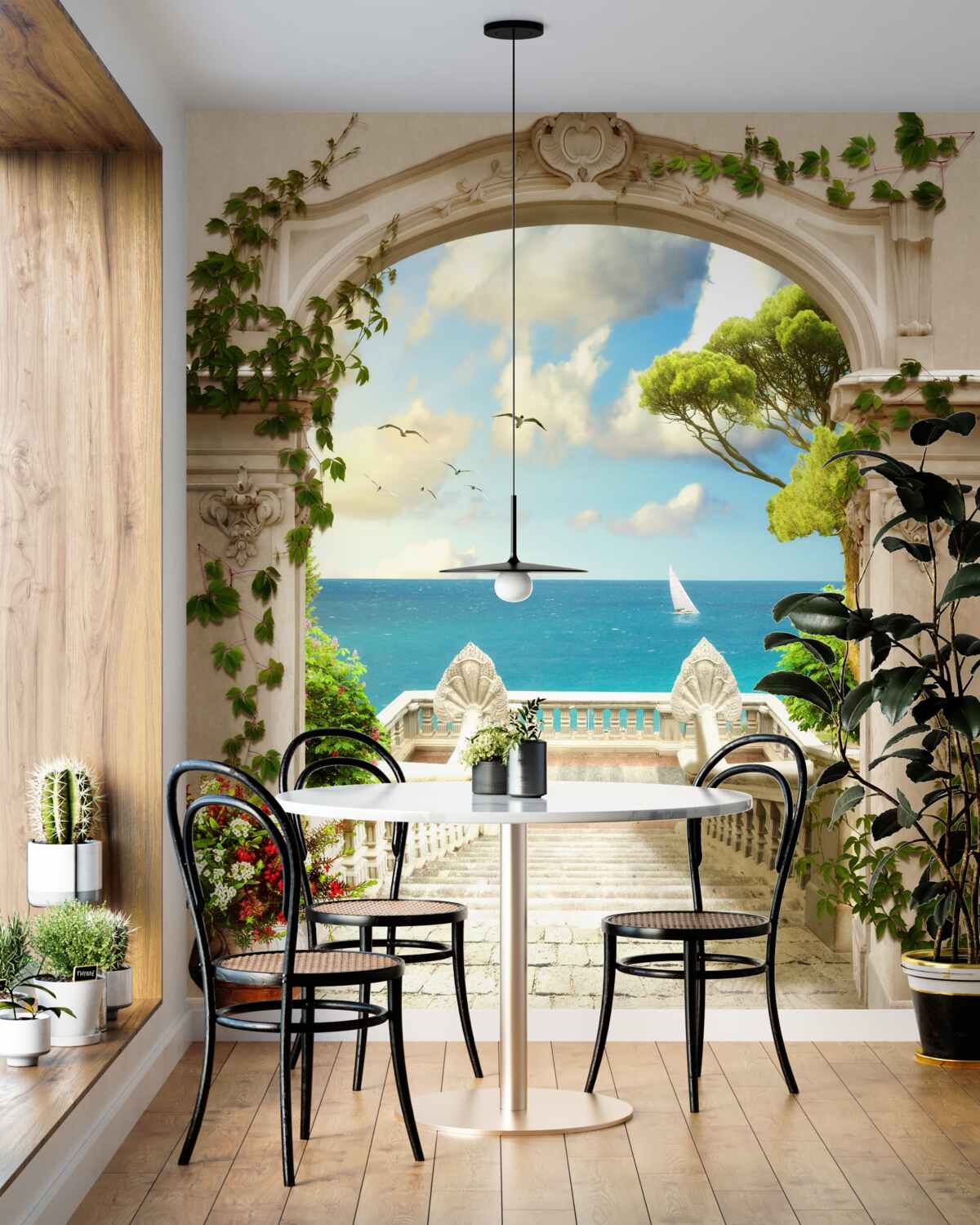 Fototapeta dostęp do miejsca ze wspaniałym widokiem na morze