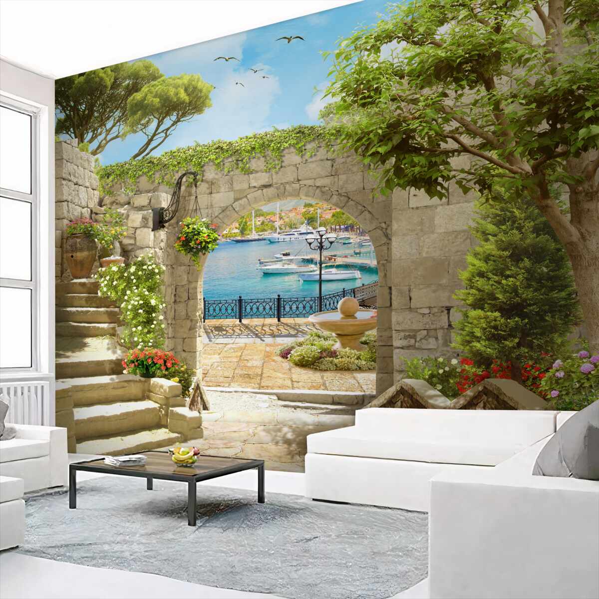 Fototapeta ulica z widokiem na morze