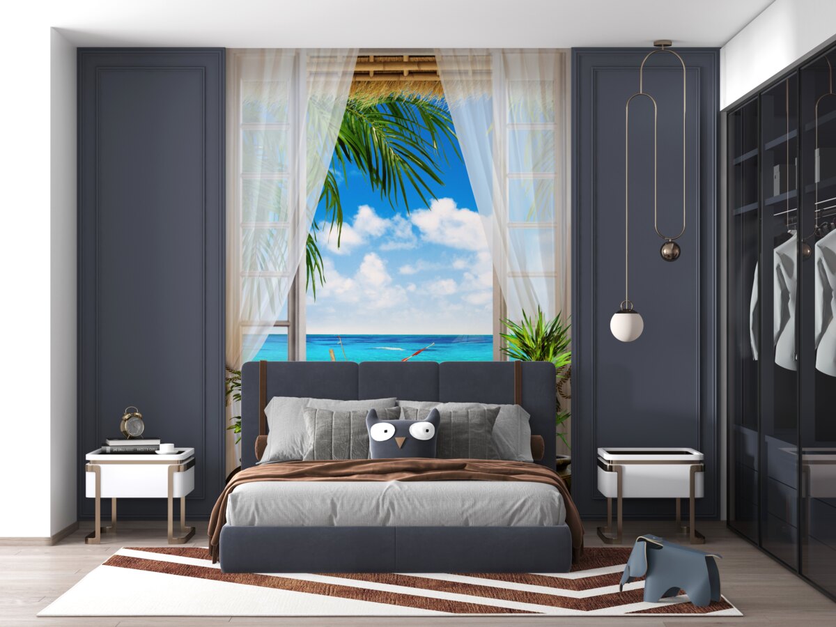 Fototapeta dostęp do morza i łodzi