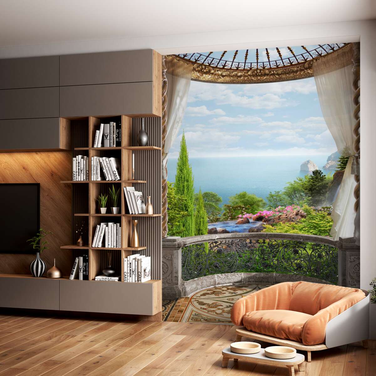 Fototapeta bardzo ładny balkon ze wspaniałym widokiem