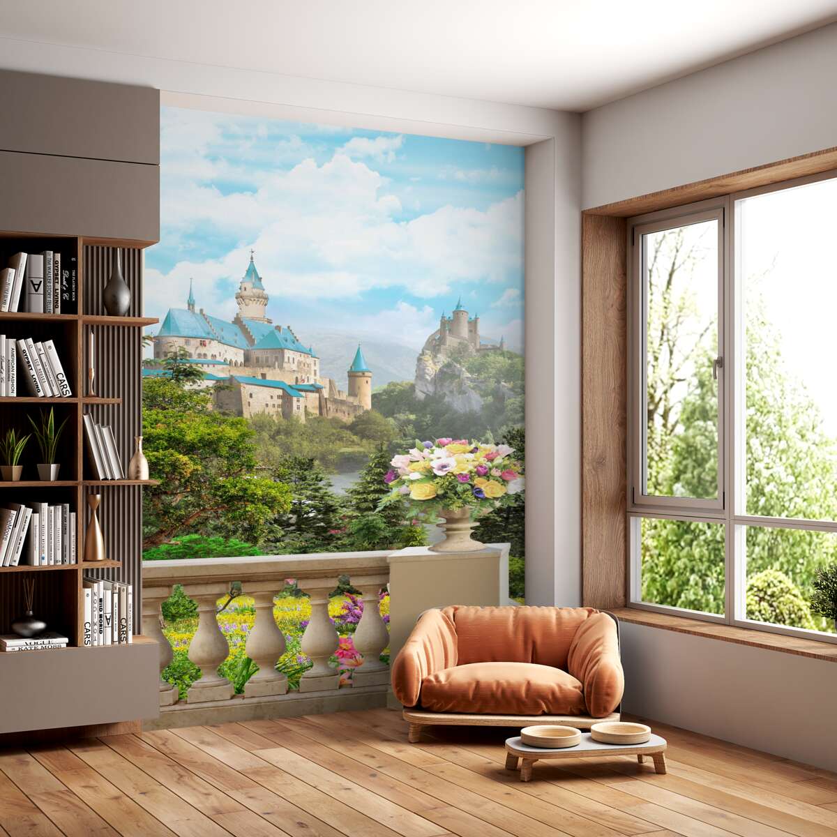 Fototapeta widok na dwa zamki