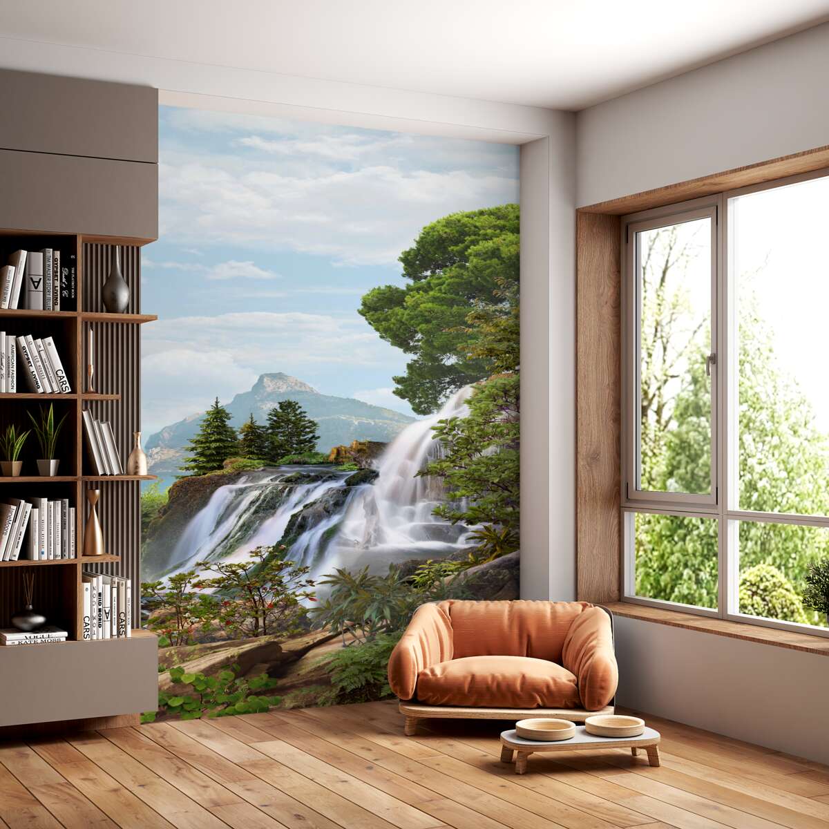 Fototapeta duże spadające wodospady