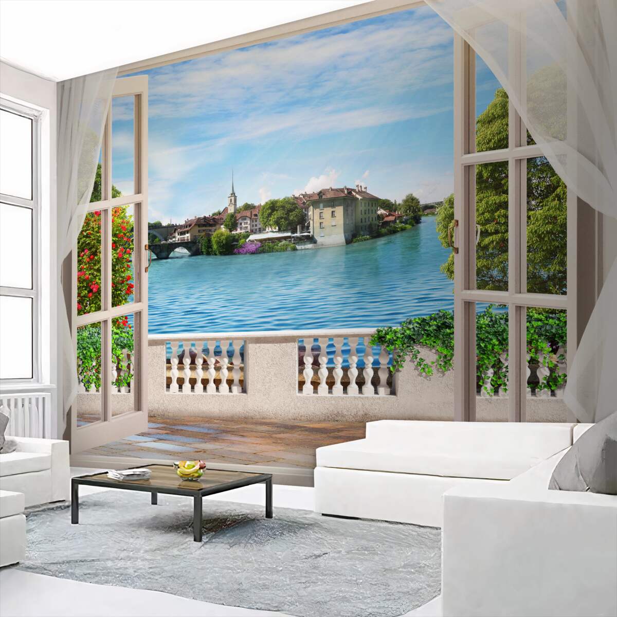 Fototapeta widok na spokojne błękitne morze