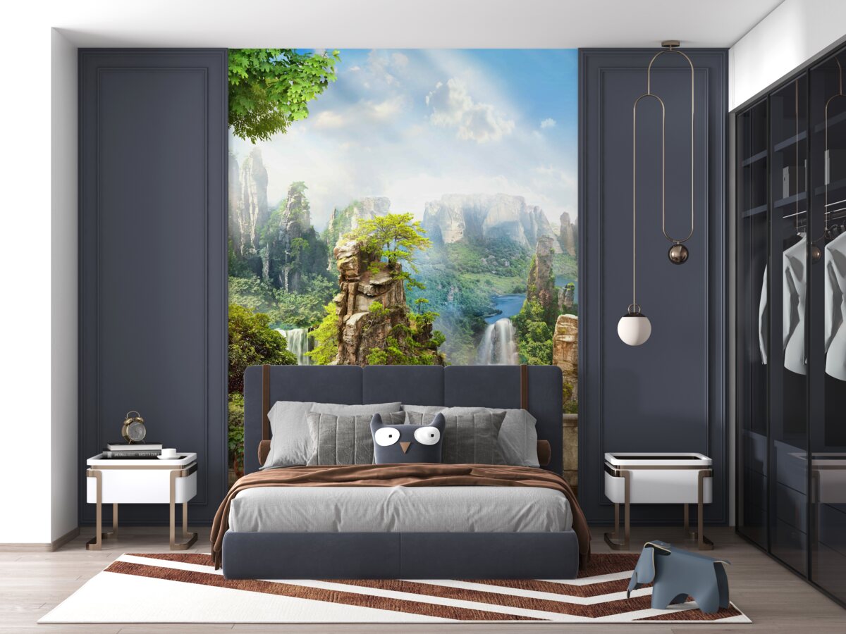 Fototapeta drzewa na skałach