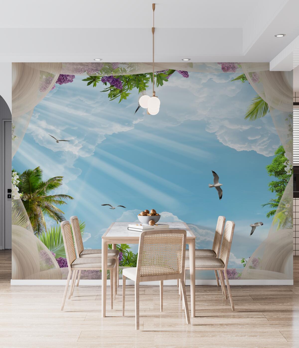 Fototapeta niebo i ptaki