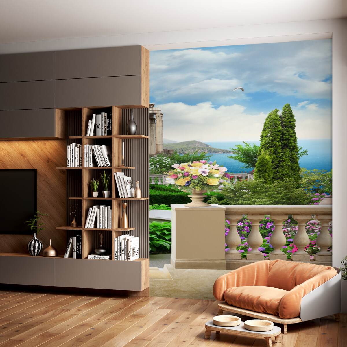 Fototapeta malownicze krajobrazy z pięknego balkonu