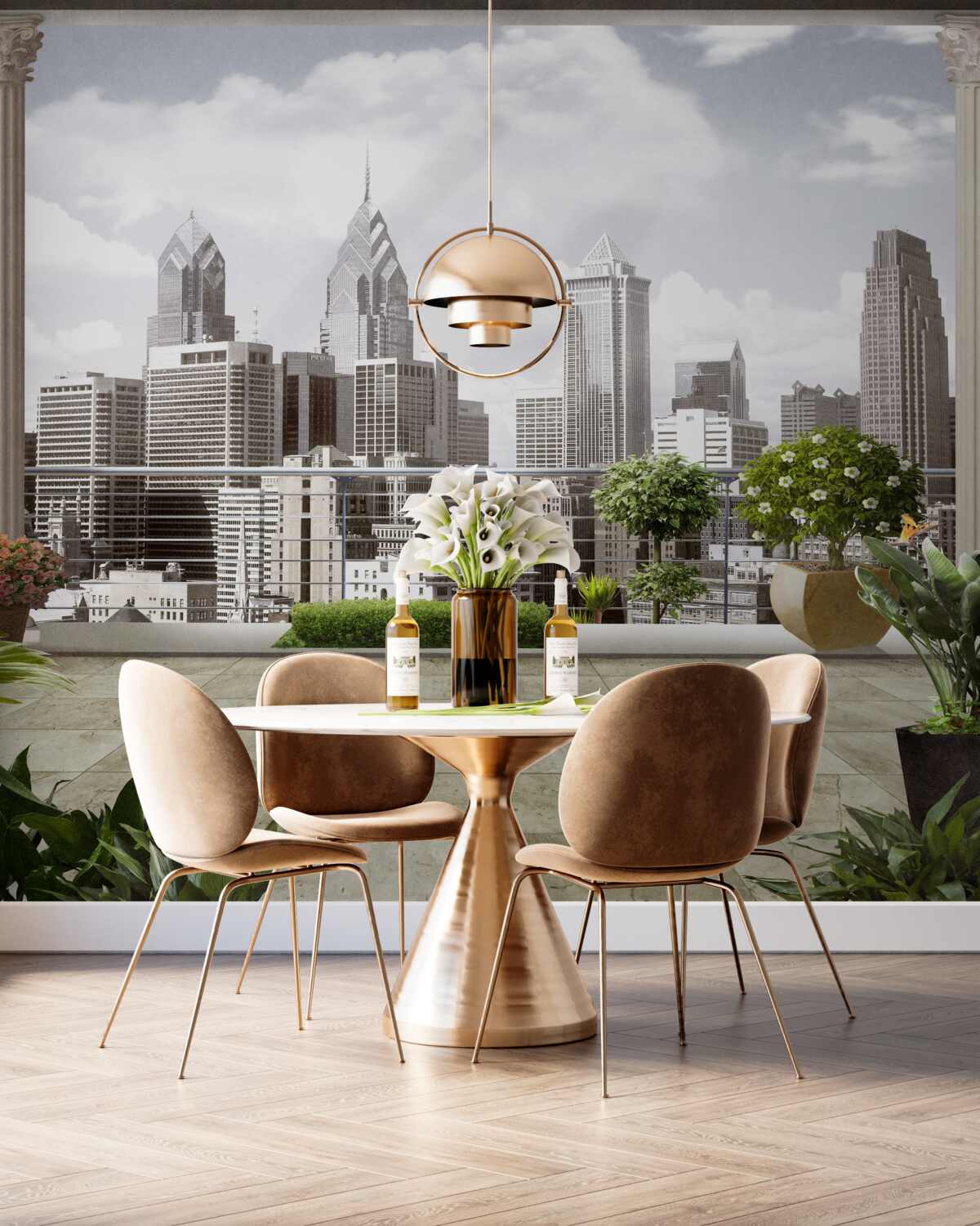 Fototapeta widok na drapacze chmur metropolii