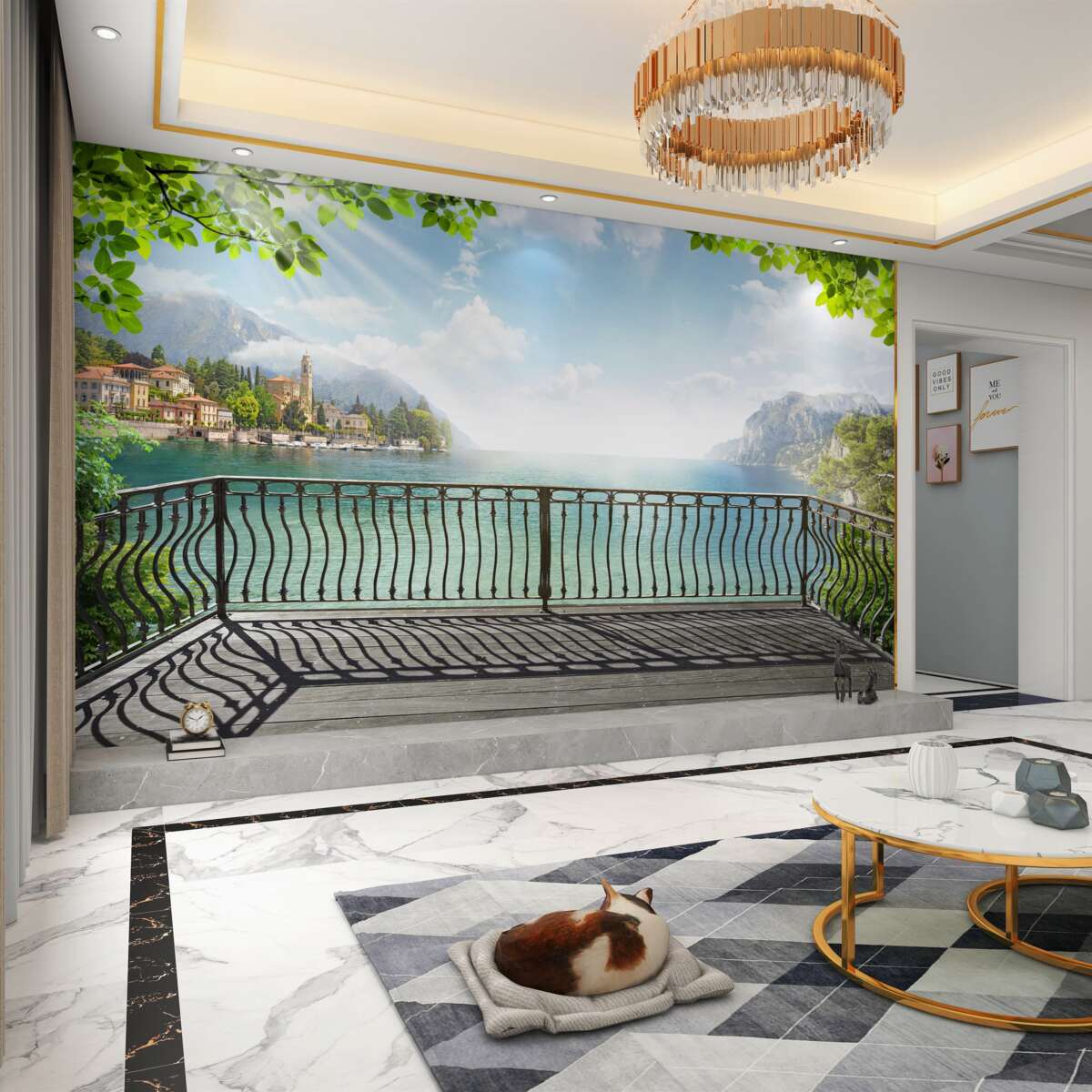 Fototapeta widok z otwartego balkonu