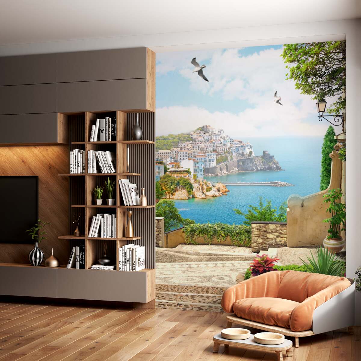 Fototapeta domy nad morzem