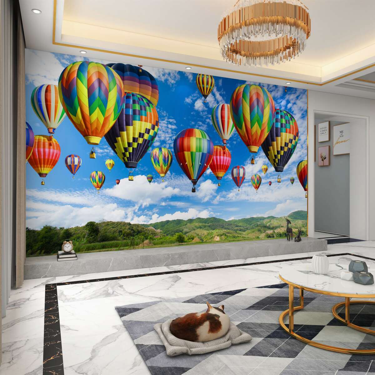 Fototapeta parada kolorowych balonów