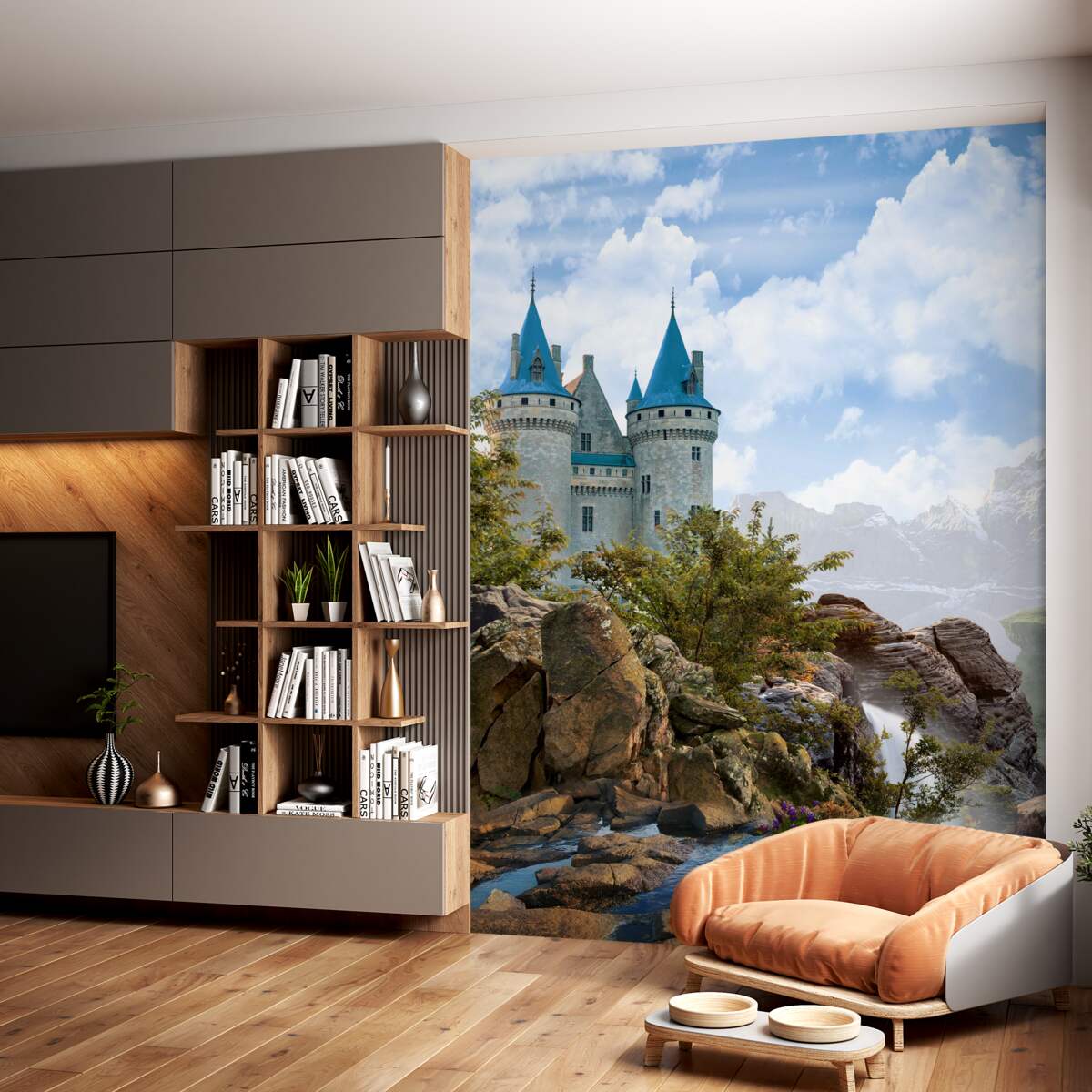 Fototapeta bajkowy zamek w skałach