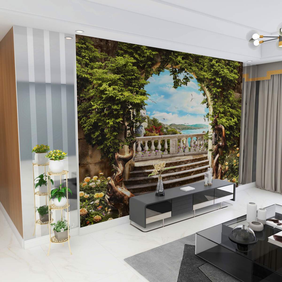 Fototapeta schody prowadzące na balkon