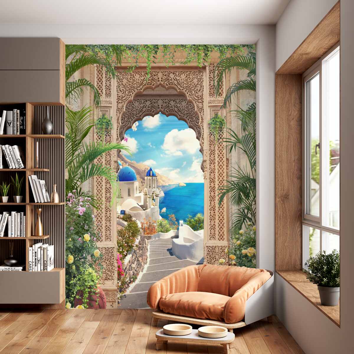 Fototapeta widok na morze i miasto z łuku