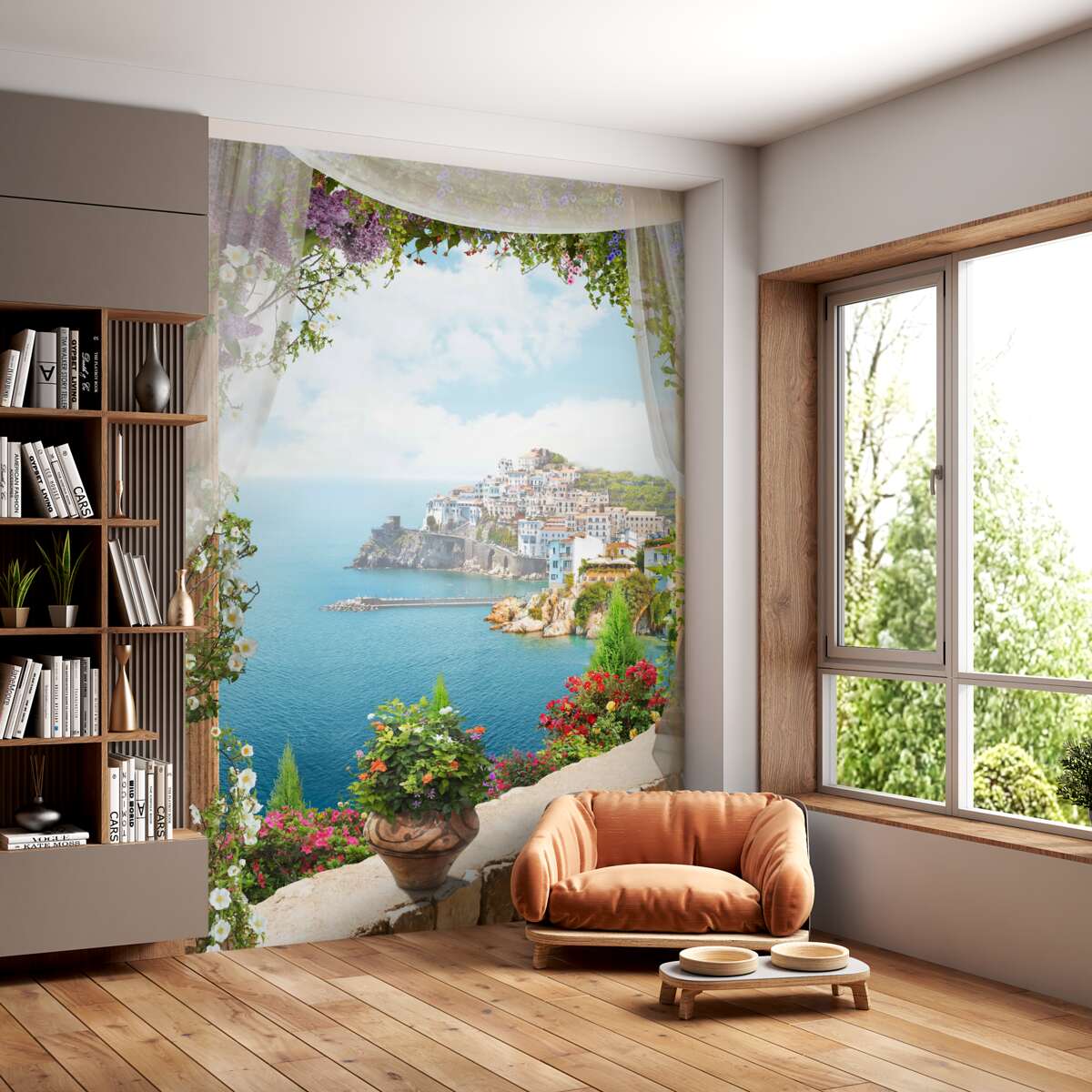 Fototapeta bardzo piękny widok na morze i miasto