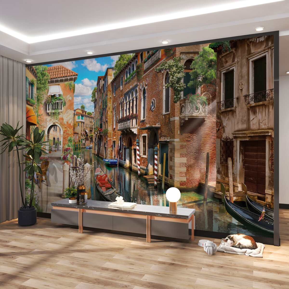 Fototapeta gondola zaparkowana w Wenecji