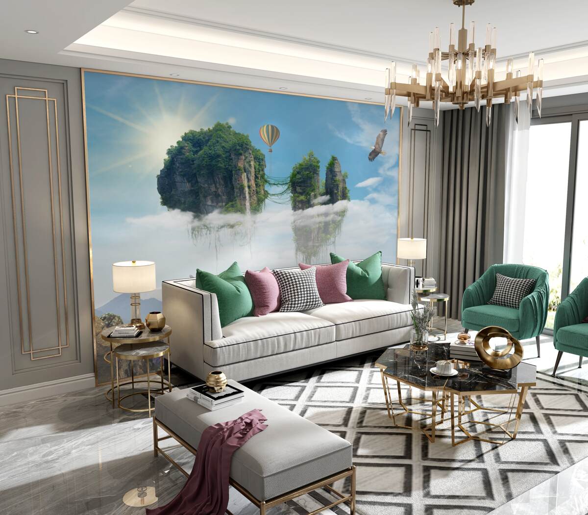 Fototapeta fantastyczny świat wokół