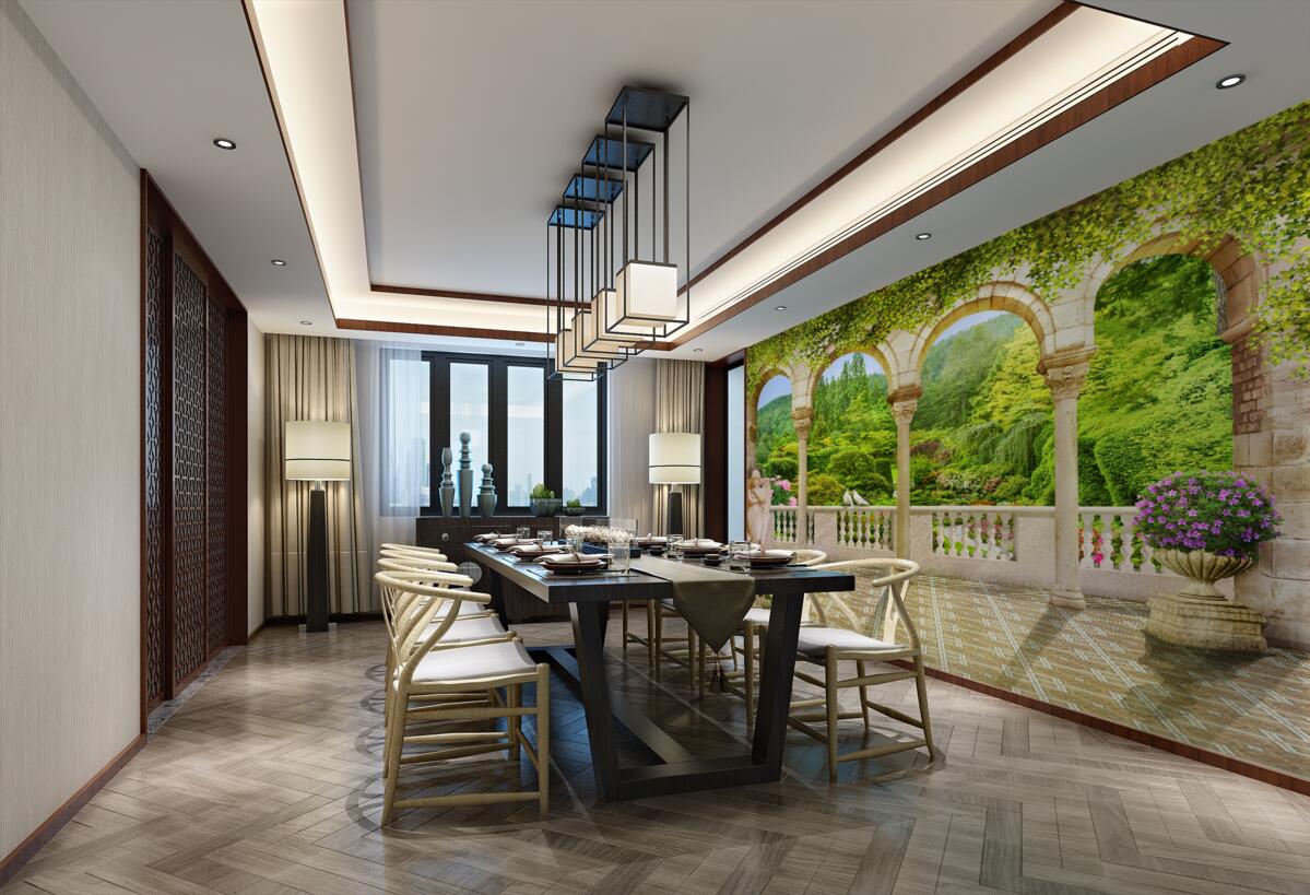 Fototapeta balkon z łukowymi kolumnami