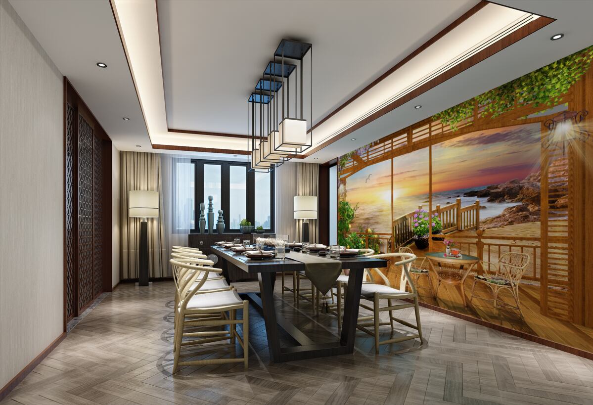 Fototapeta taras z widokiem na morze