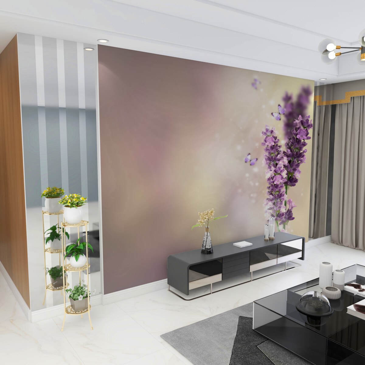 Fototapeta motyle wirują nad lawendą