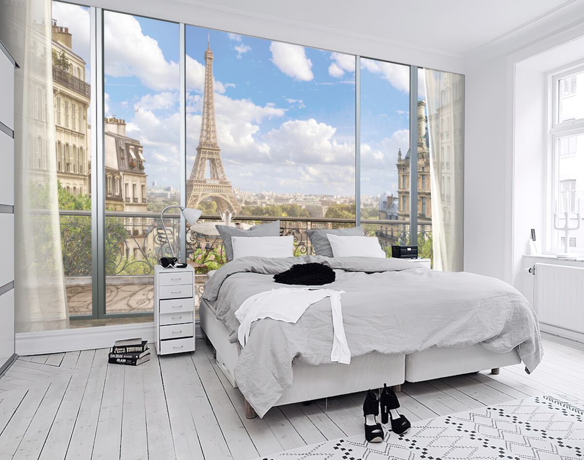 Fototapeta widok z balkonu na Wieżę Eiffla