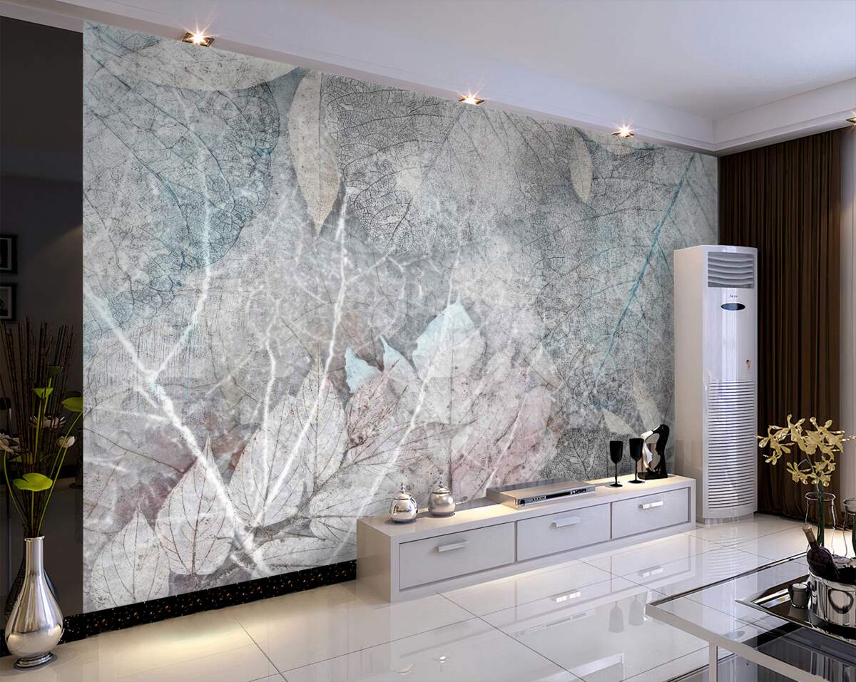 Fototapeta trawa na szarym tle