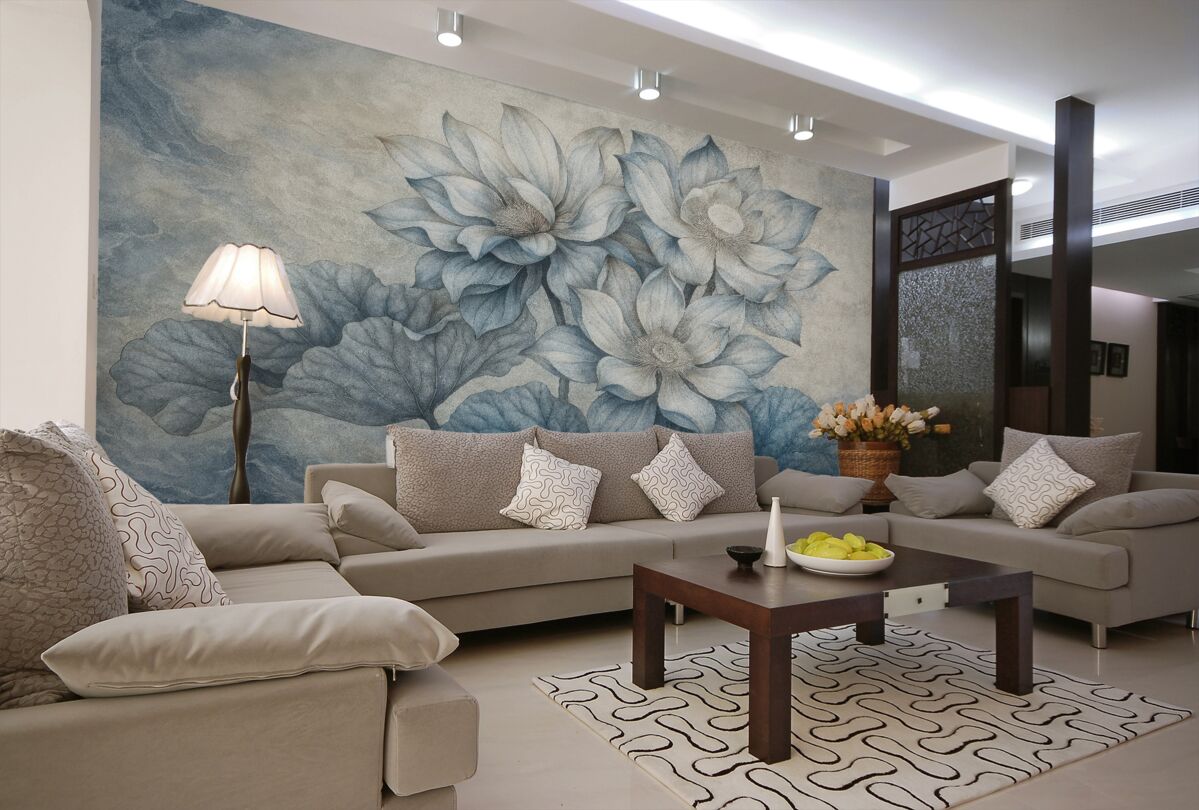 Fototapeta niebieskie kwiaty chimery