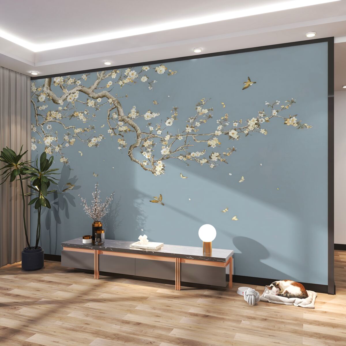 Fototapeta gałąź z małymi kwiatami