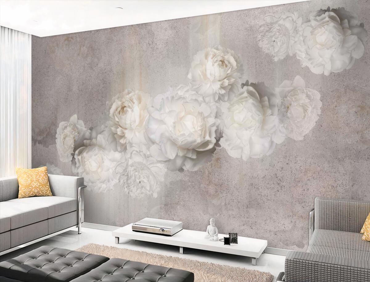 Fototapeta duże białe kwiaty