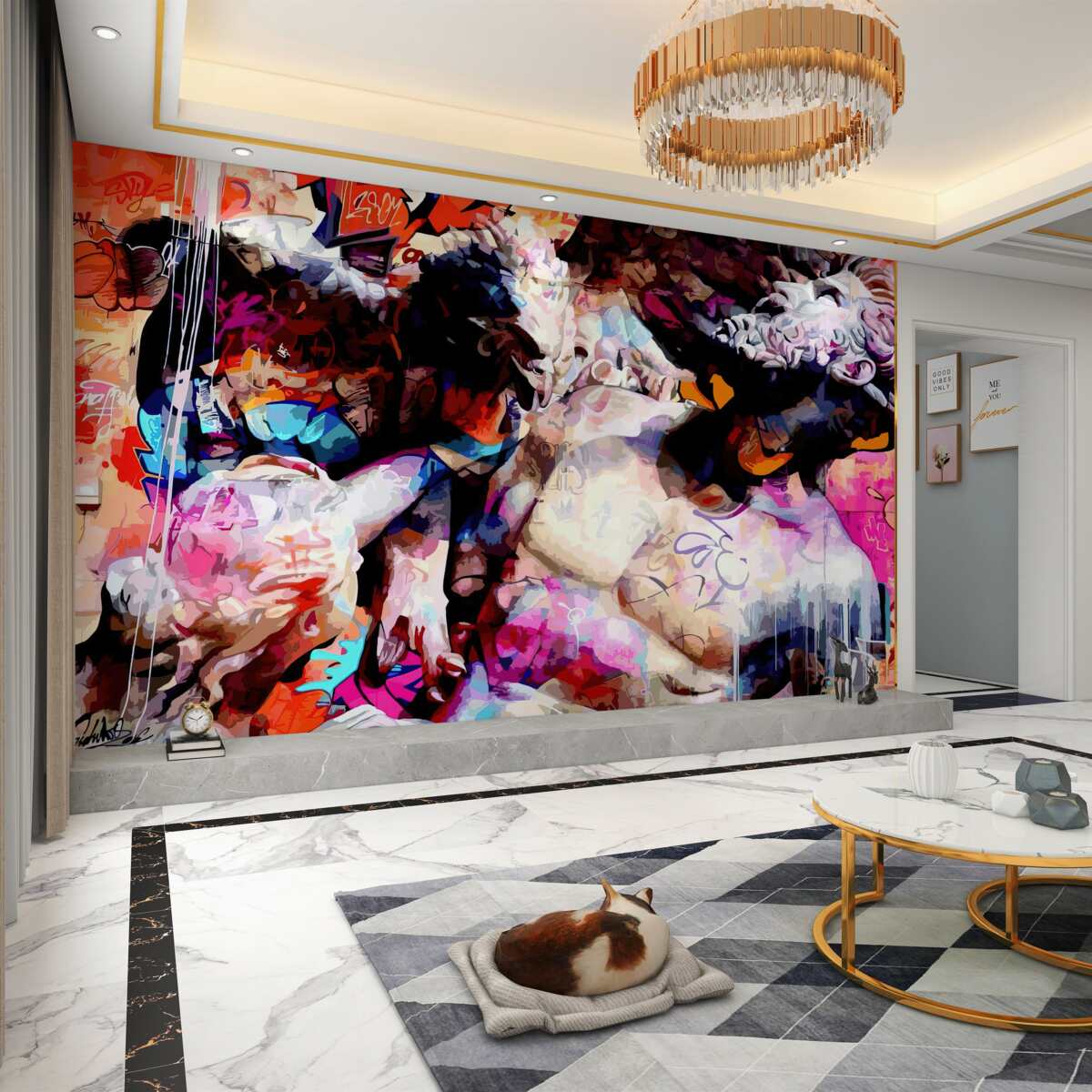 Fototapeta rysunek mężczyzny z brodą