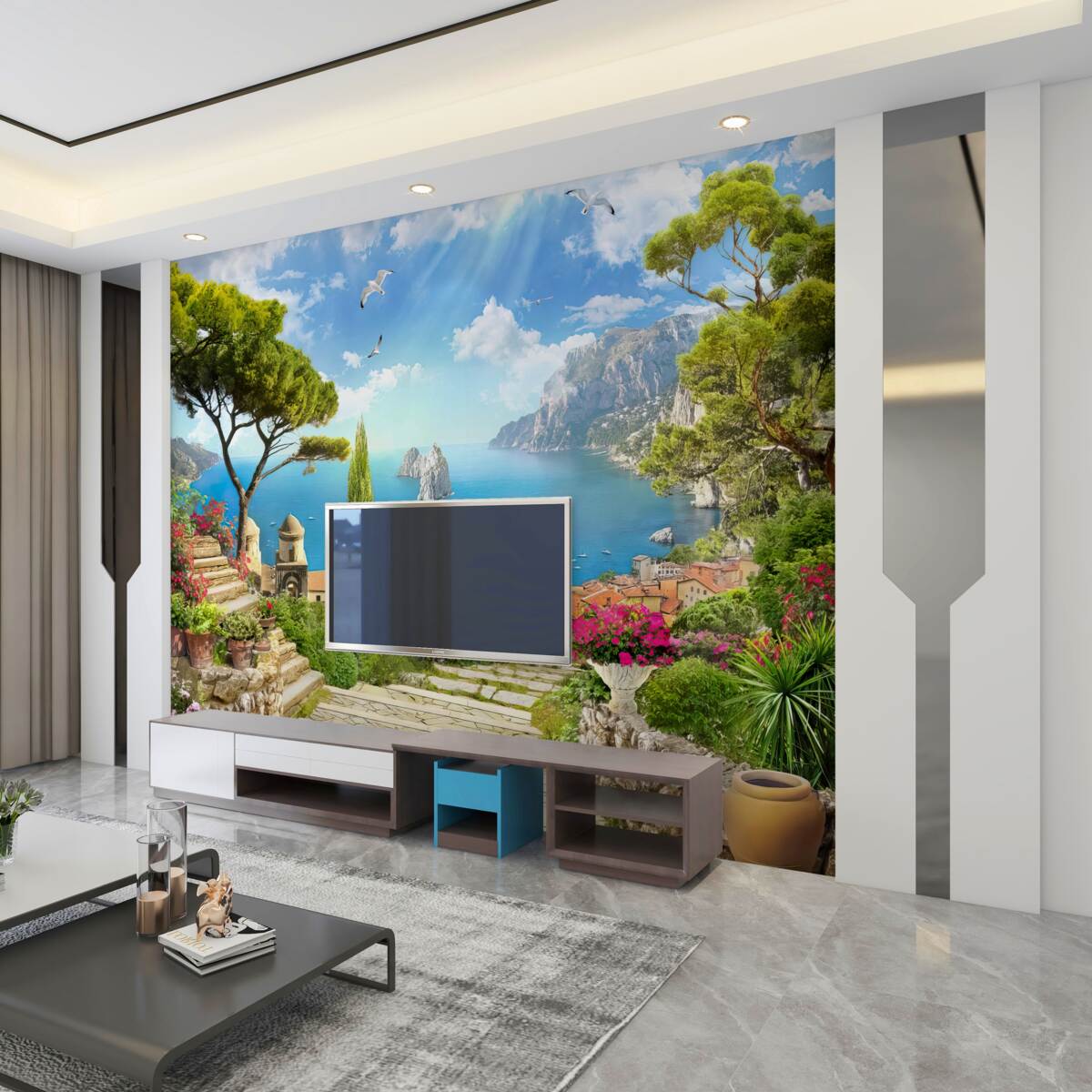 Fototapeta ścieżka wśród zieleni