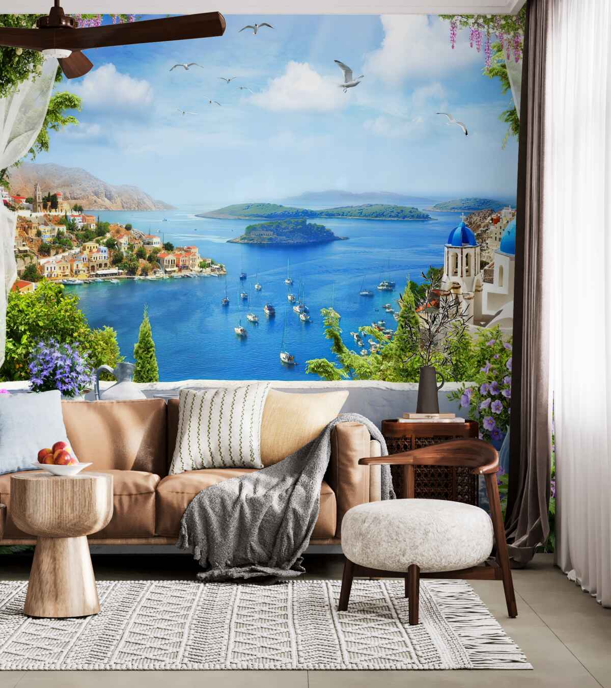 Fototapeta widok na rzekę i miasto