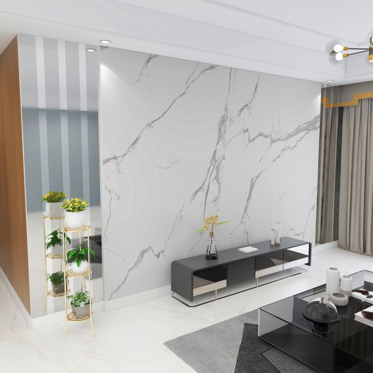 Fototapeta białe tło z liniami