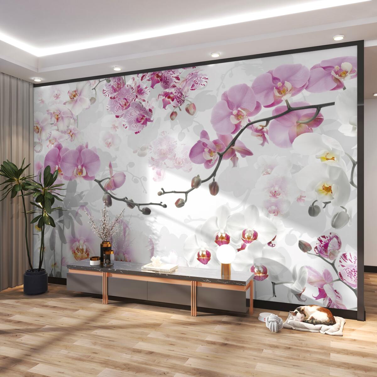 Fototapeta gałęzie ze storczykami