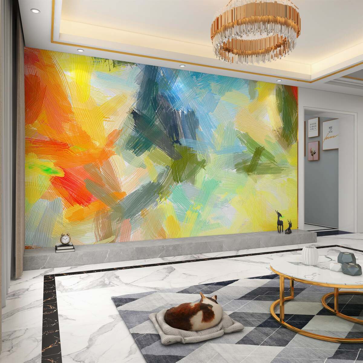 Fototapeta rysowanie różnymi kolorami