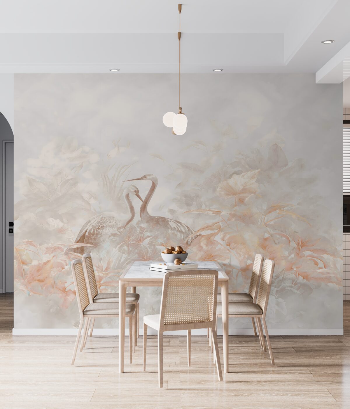 Fototapeta dwa łabędzie w roślinach