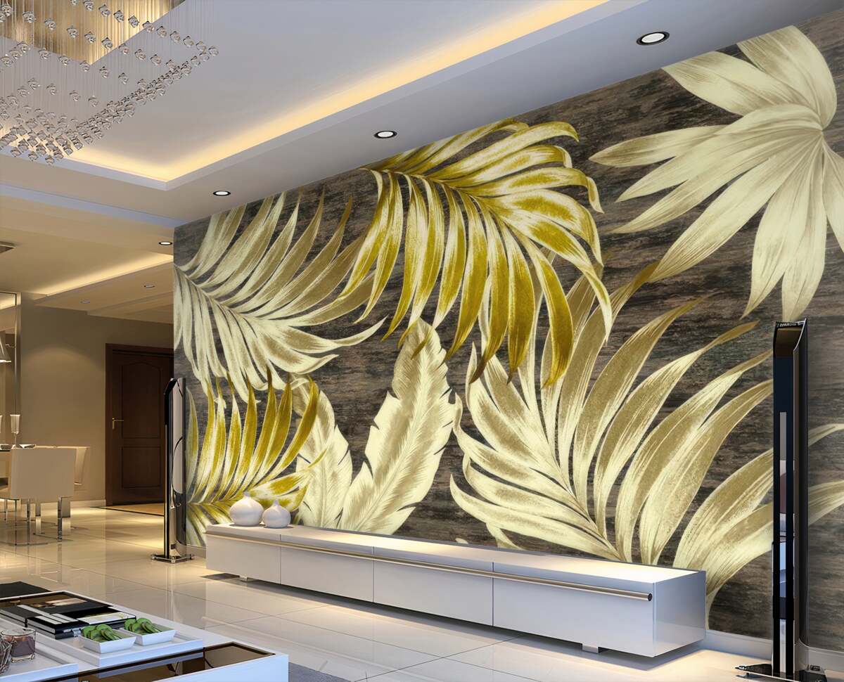 Fototapeta duże złote liście