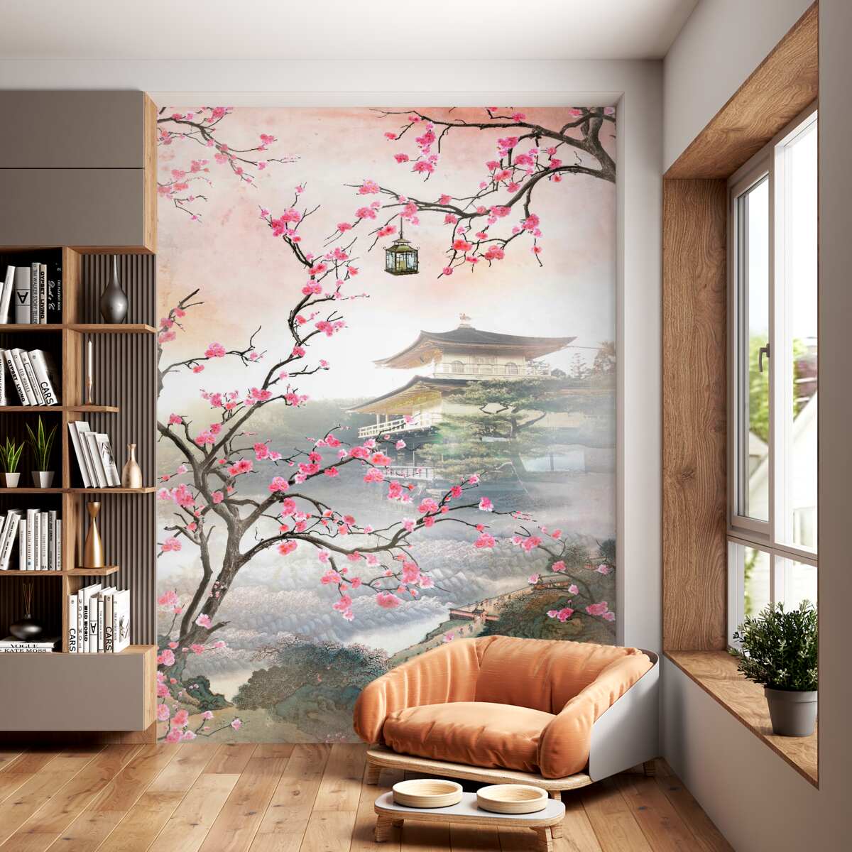 Fototapeta kwiaty wiśni w mieście