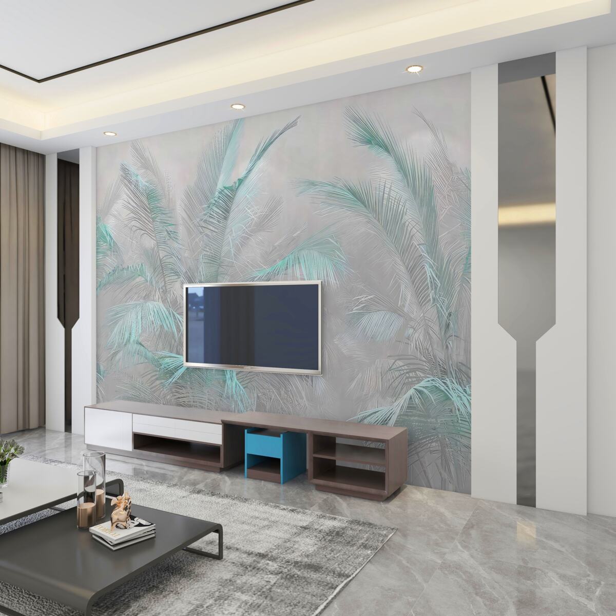 Fototapeta liście we mgle