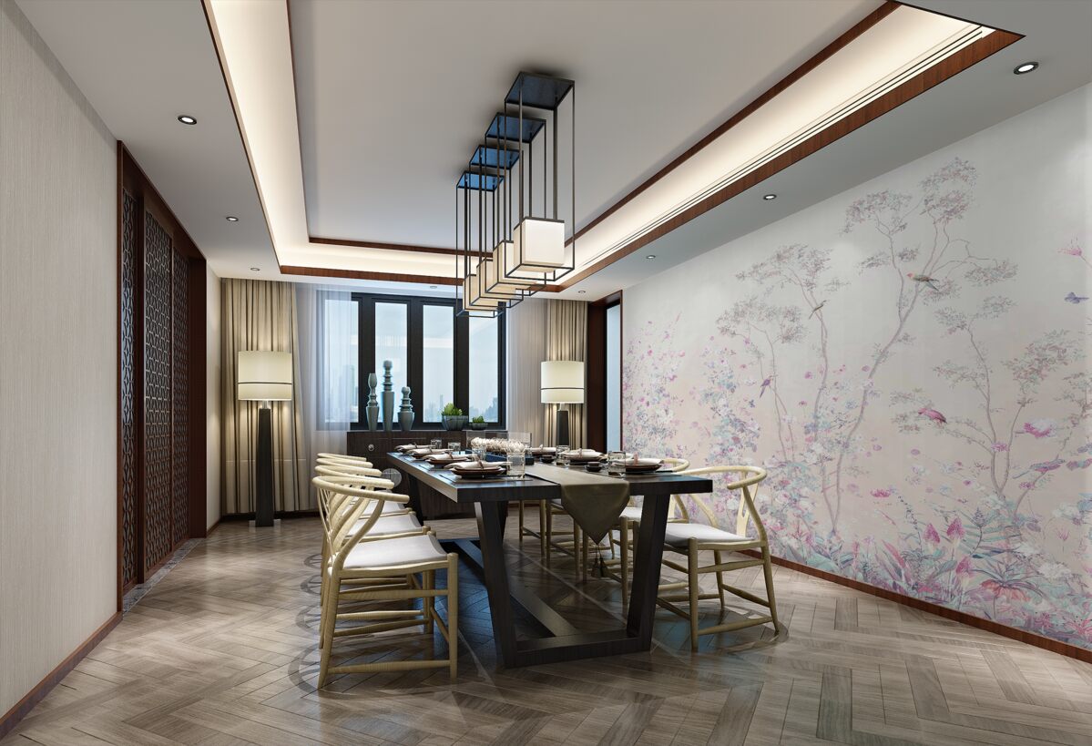 Fototapeta ptaki na gałęziach drzew