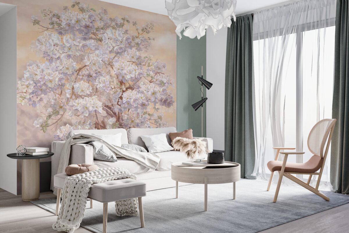 Fototapeta duże kwitnące drzewo