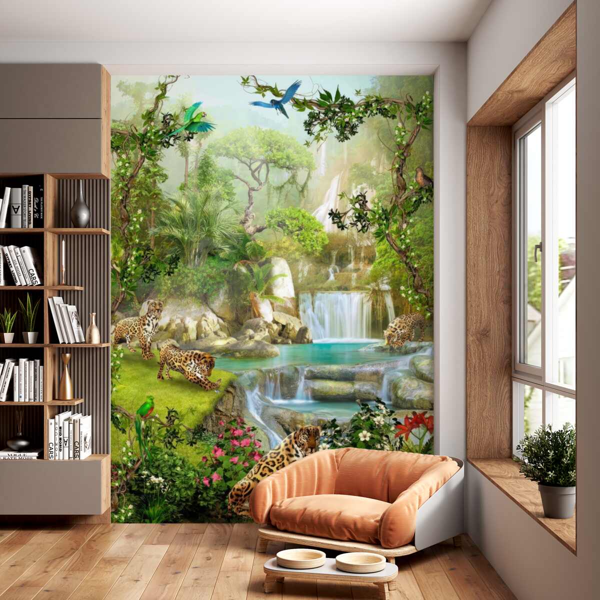 Fototapeta lamparty w pobliżu wodospadu