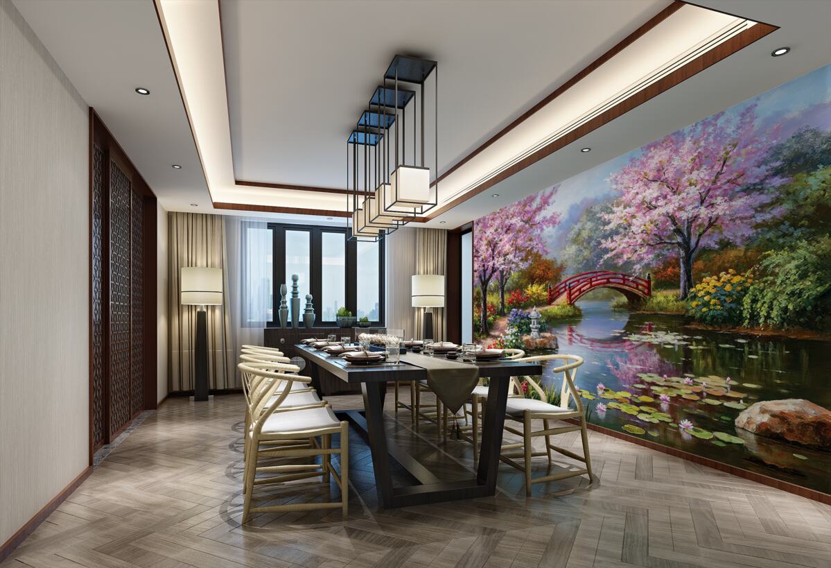 Fototapeta Chiński ogród kwiatowy