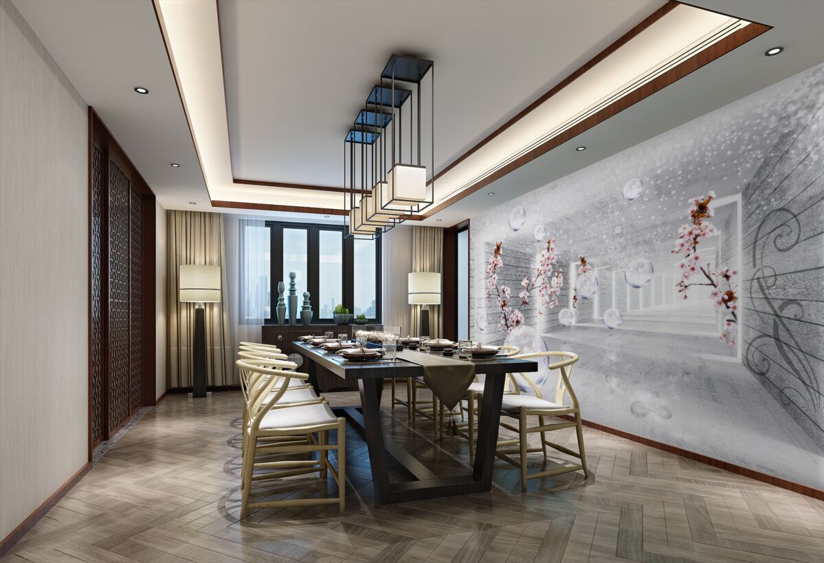 Fototapeta przezroczysta kula i kwiaty na korytarzu