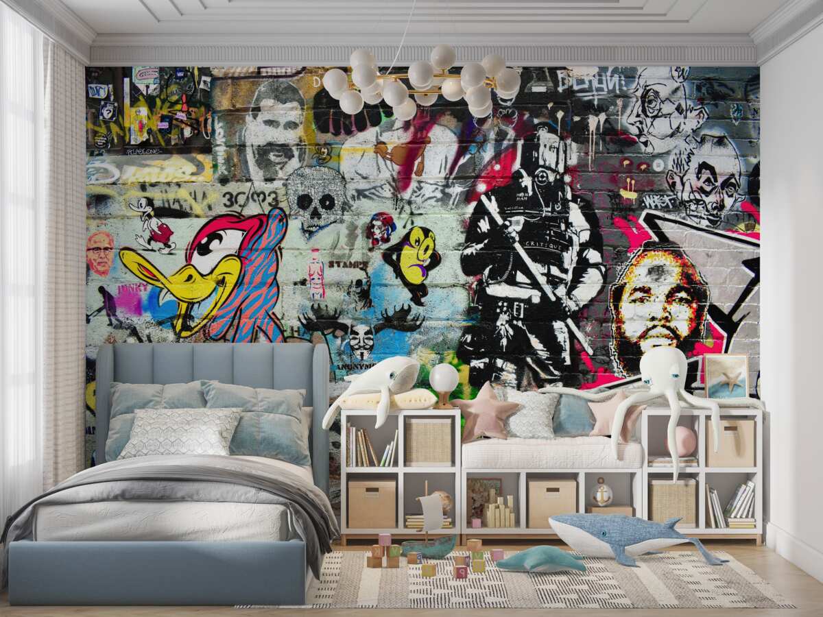 Fototapeta Ściana pokryta graffiti