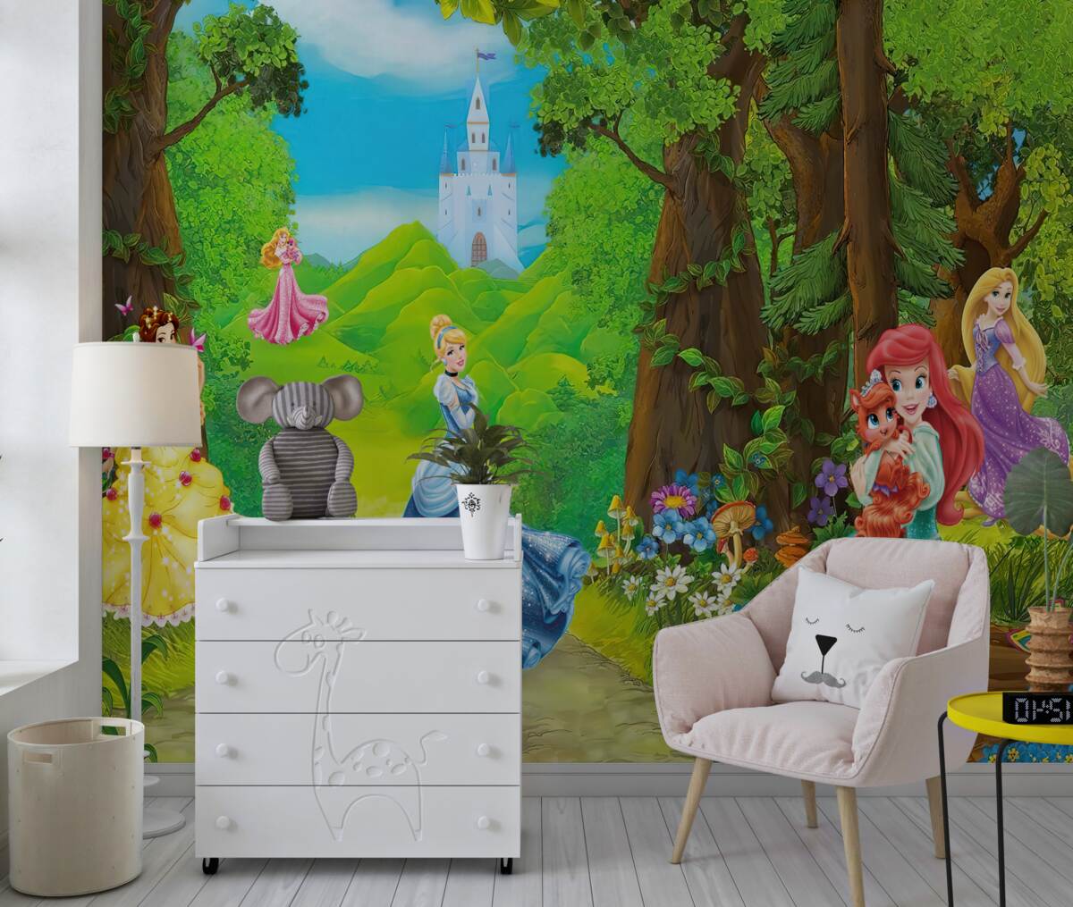 Fototapeta Księżniczki Disneya spacerują po lesie