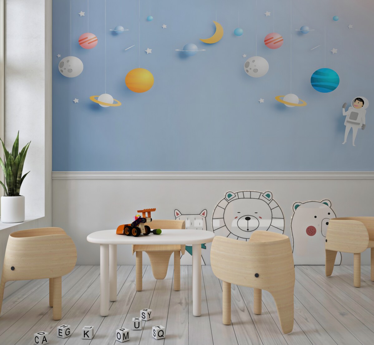 Fototapeta Astronauta wśród planet