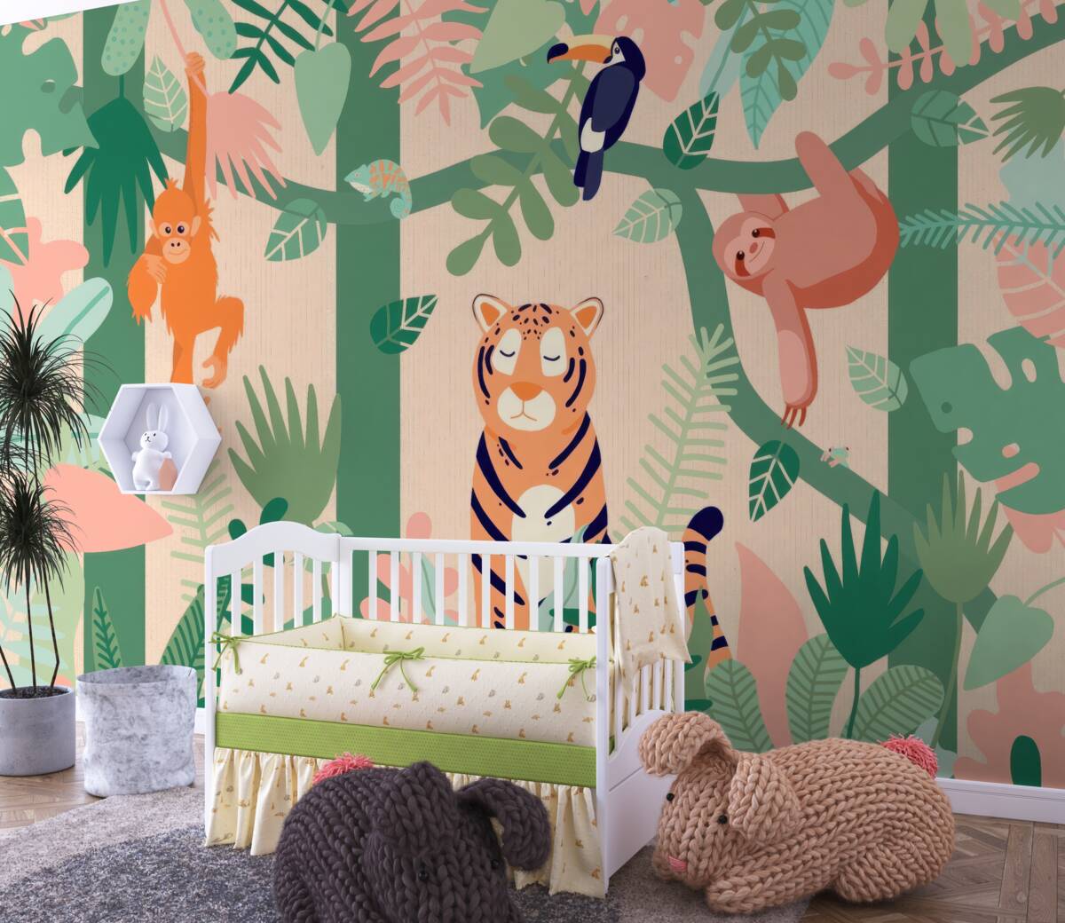 Fototapeta Zwierzęta latające w dżungli